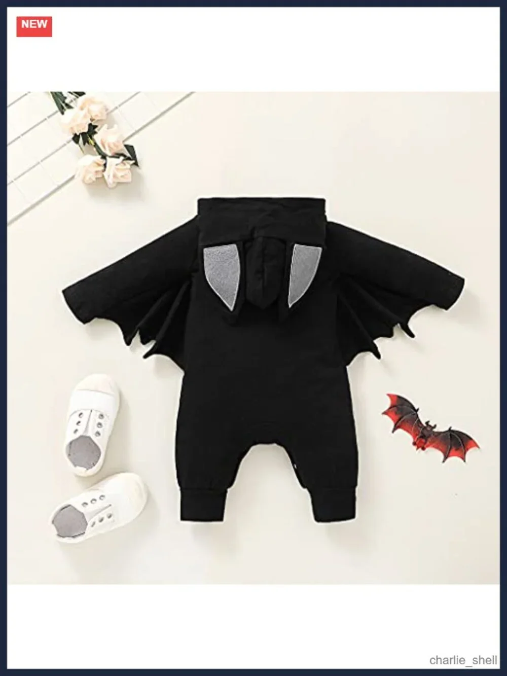Baby Halloween Bat Romper Hooded Jumpsuit Cosplay Costume